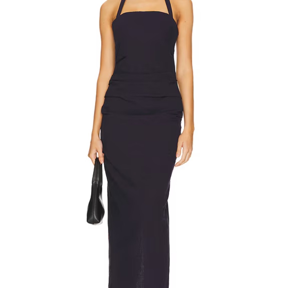 LIONESS 1999 Navy blue Halter Dress